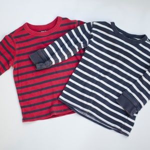 Baby Boy GAP striped long-sleeve T-shirts 18-24 MO